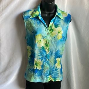 Austin Clothing Co. Floral Tropical Tank Blouse